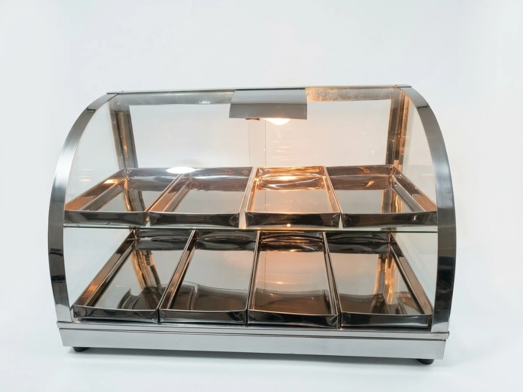[27] Exhibidora Curvo Acrilico 8B Luz Foco