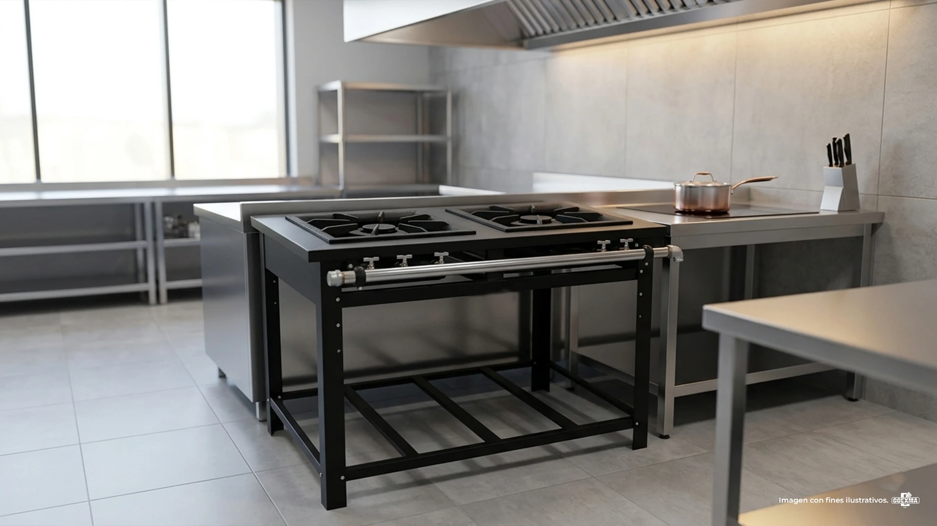 [59] COCINA INDUSTRIAL VENANCIO 2 HORNALLAS 40X40