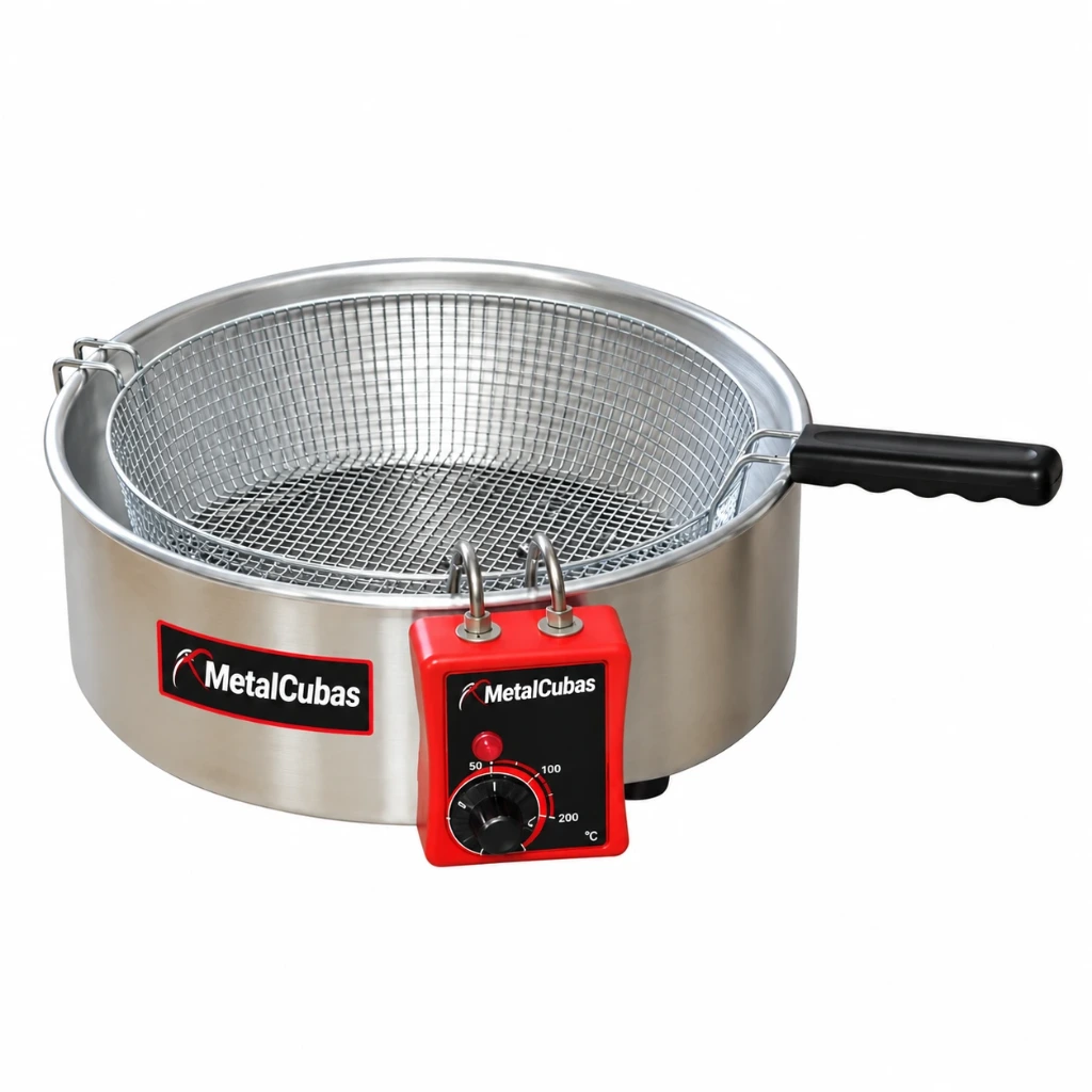 [140] FREIDORA ELECTRICA METALCUBAS TACHO REDONDO 7L