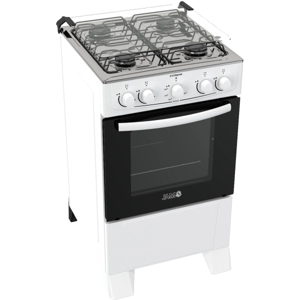 [172] COCINA A GAS JAM ESTANDAR 4 HORNALLAS, COLOR BLANCO