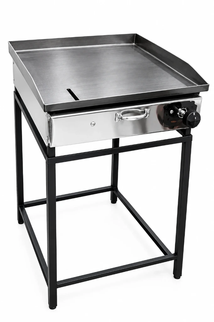 [208] PLANCHA HAMBURGUESERA 50X50CM CON BASE HH