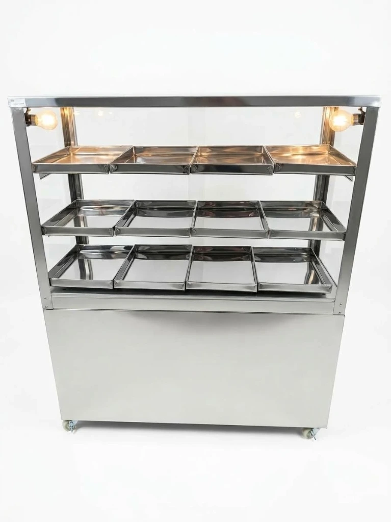 EXHIBIDORA DE PIE 98CM 12B DOBLE LUZ FOCO