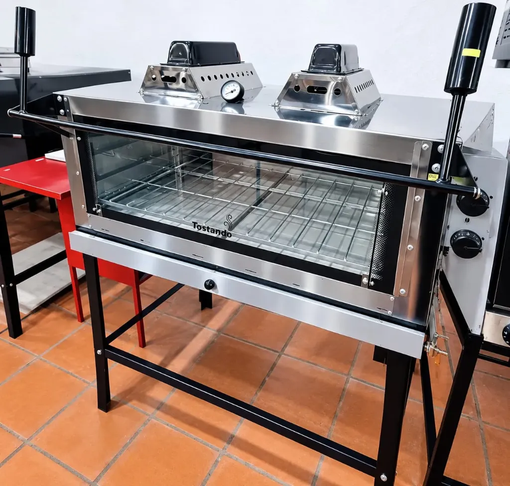 [578] HORNO PIZZERO TOSTANDO 80X60 A GAS CON DORADOR INFRARROJO