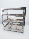 Exhibidora Vertical Mesa 9B Inox con Techito 56X30X58