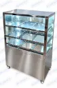 EXHIBIDORA DE PIE 9B 80CM INOXIDABLE CON LUZ LED