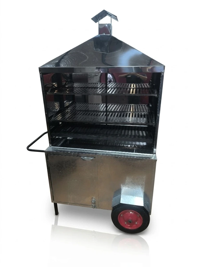 [711] Carrito para Venta de Asadito Doble Parrilla 90X35 con Campana