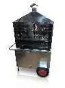 Carrito para Venta de Asadito Doble Parrilla 90X35 con Campana
