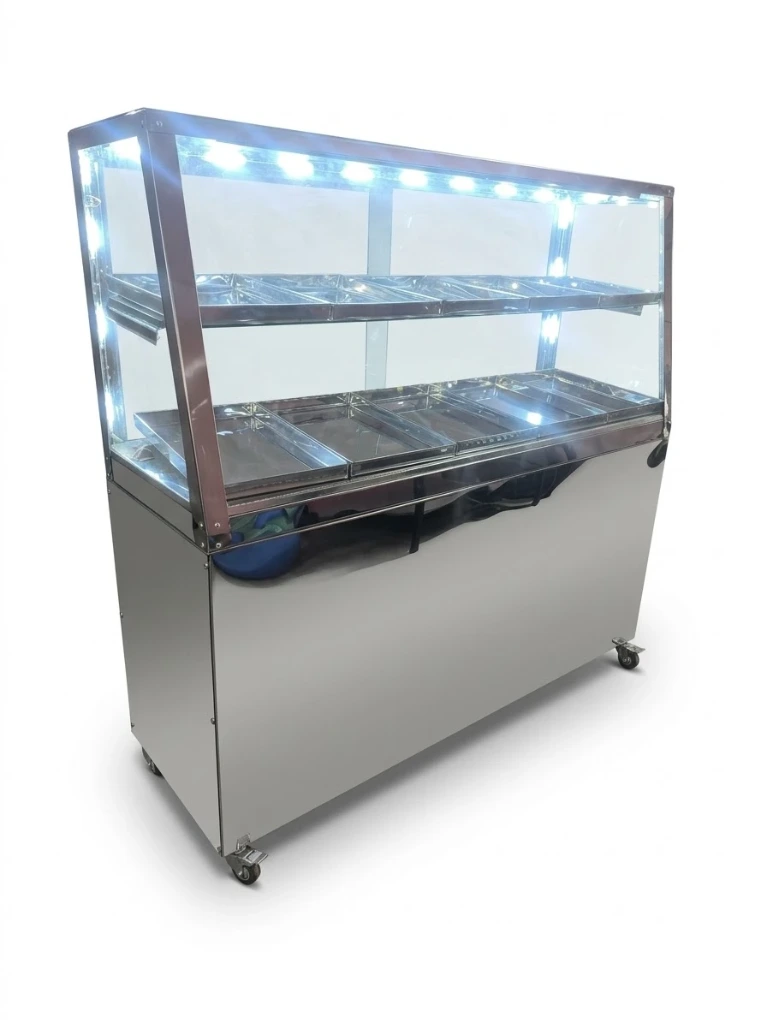 [776] Vitrina Chipera de Pie Luz Led con Termostato 120X40X120