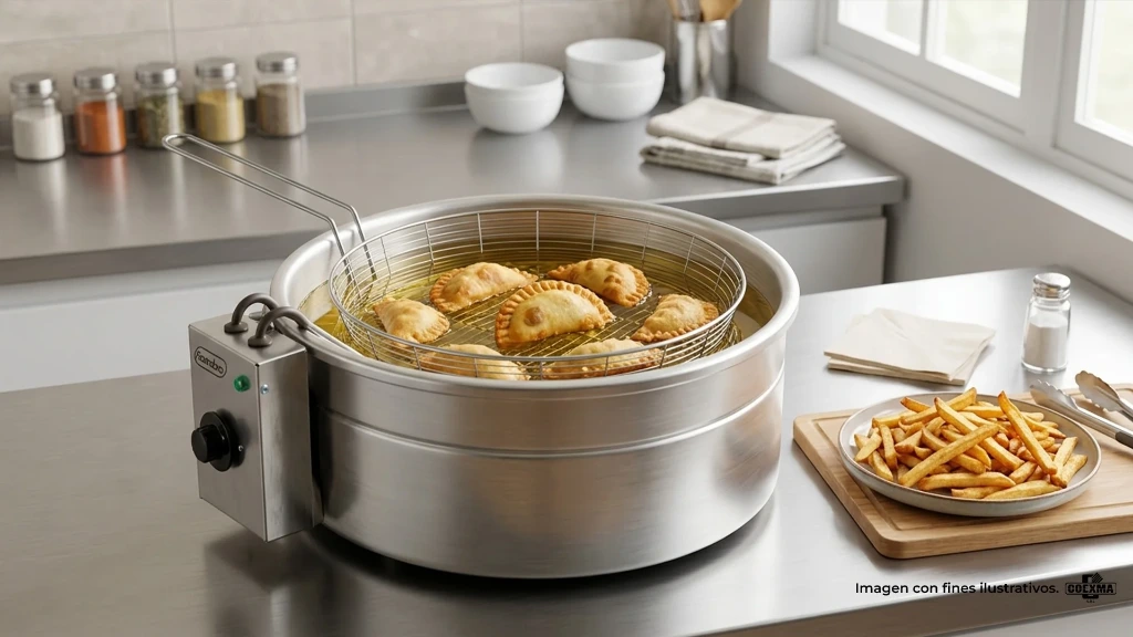 [780] FREIDORA ELECTRICA ITAL INOX GASTROBRAS 3L TACHO REDONDO
