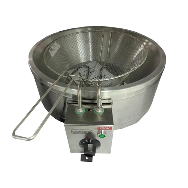 Freidora Elec Gastrobras 7L Tacho Redondo Inox
