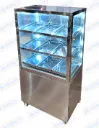 EXHIBIDORA DE PIE 9B 60CM INOXIDABLE CON LUZ LED