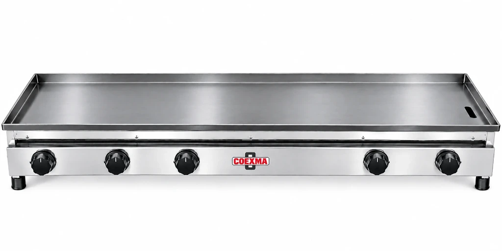 [992] PLANCHA HAMBURGUESERA COEXMA 130X45CM 5 LLAVE