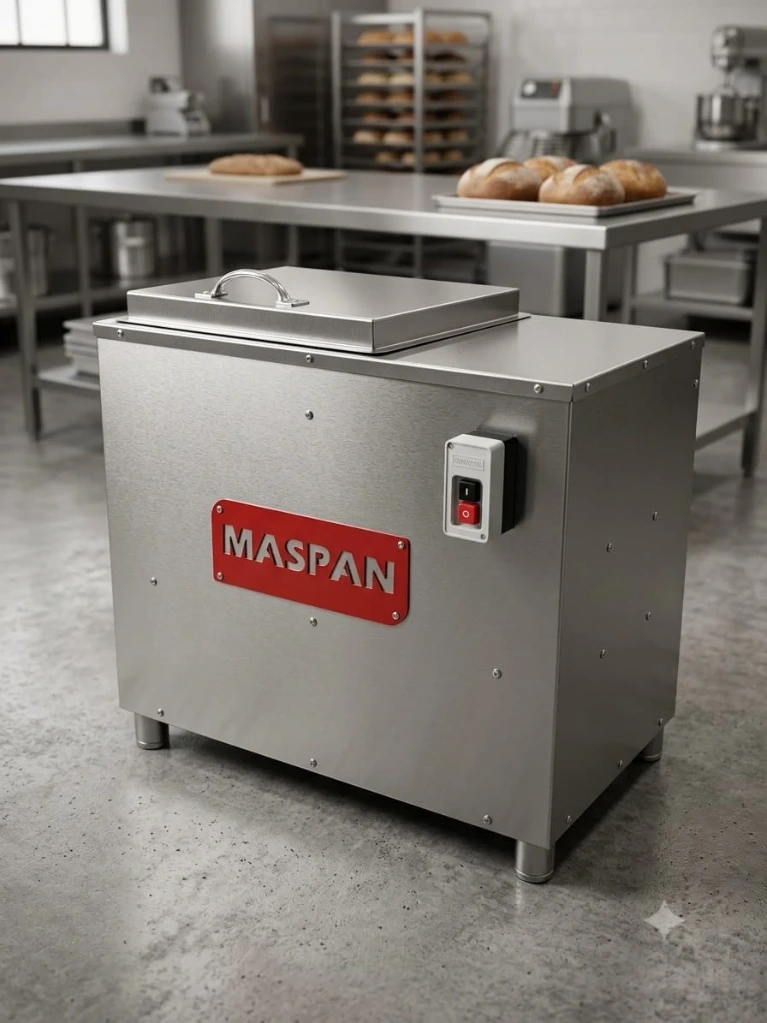 [1053] AMASADORA RAPIDA 5KG DE MASA MASPAN INOX 1HP