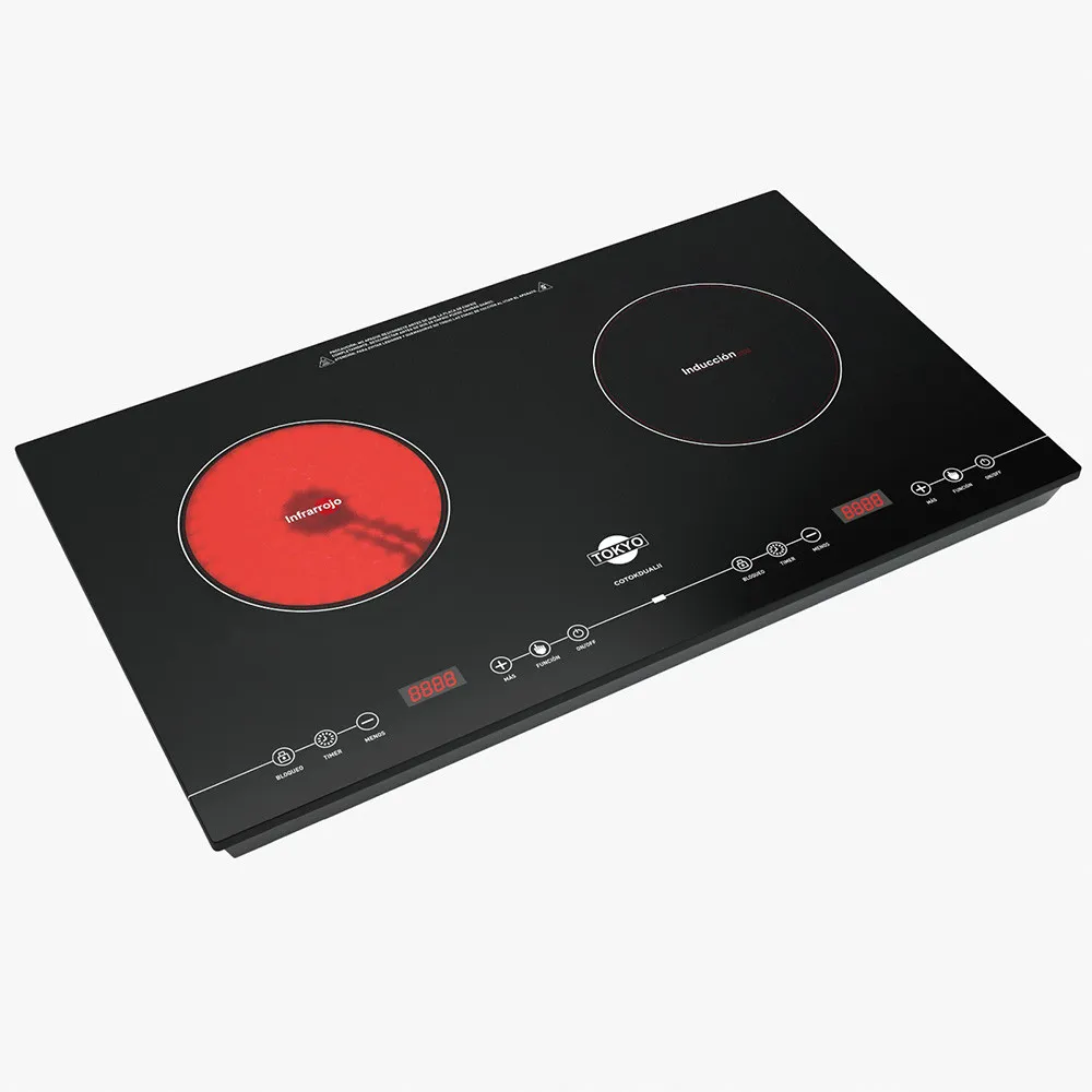 [1093] ANAFE ELECTRICO COMBINADO 2H INFRARROJO/INDUCCION COTOKDUAL VITROCERAMICA