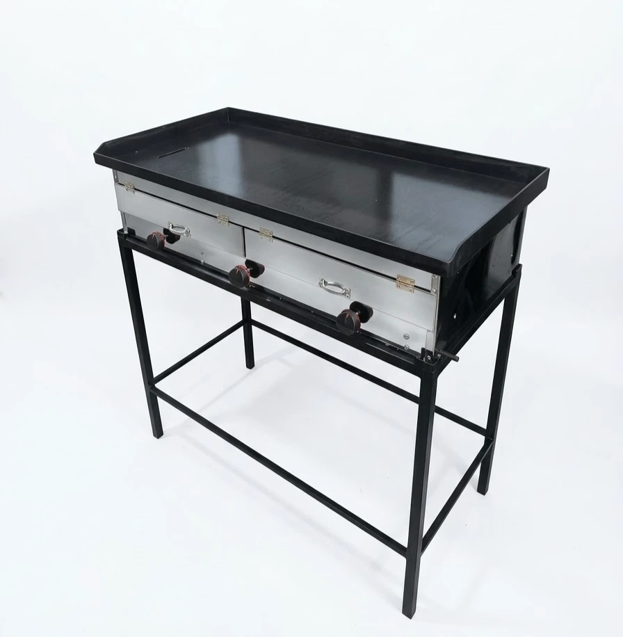 PLANCHA HAMBURGUESERA 100X50 CON CALENTADOR DE PAN