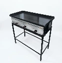 PLANCHA HAMBURGUESERA 100X50 CON CALENTADOR DE PAN