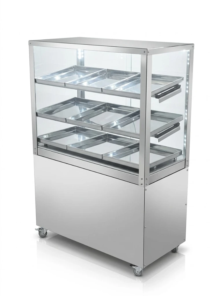 [1165] Exhibidora Pie 80CM con Termostato y Luz Led 9B