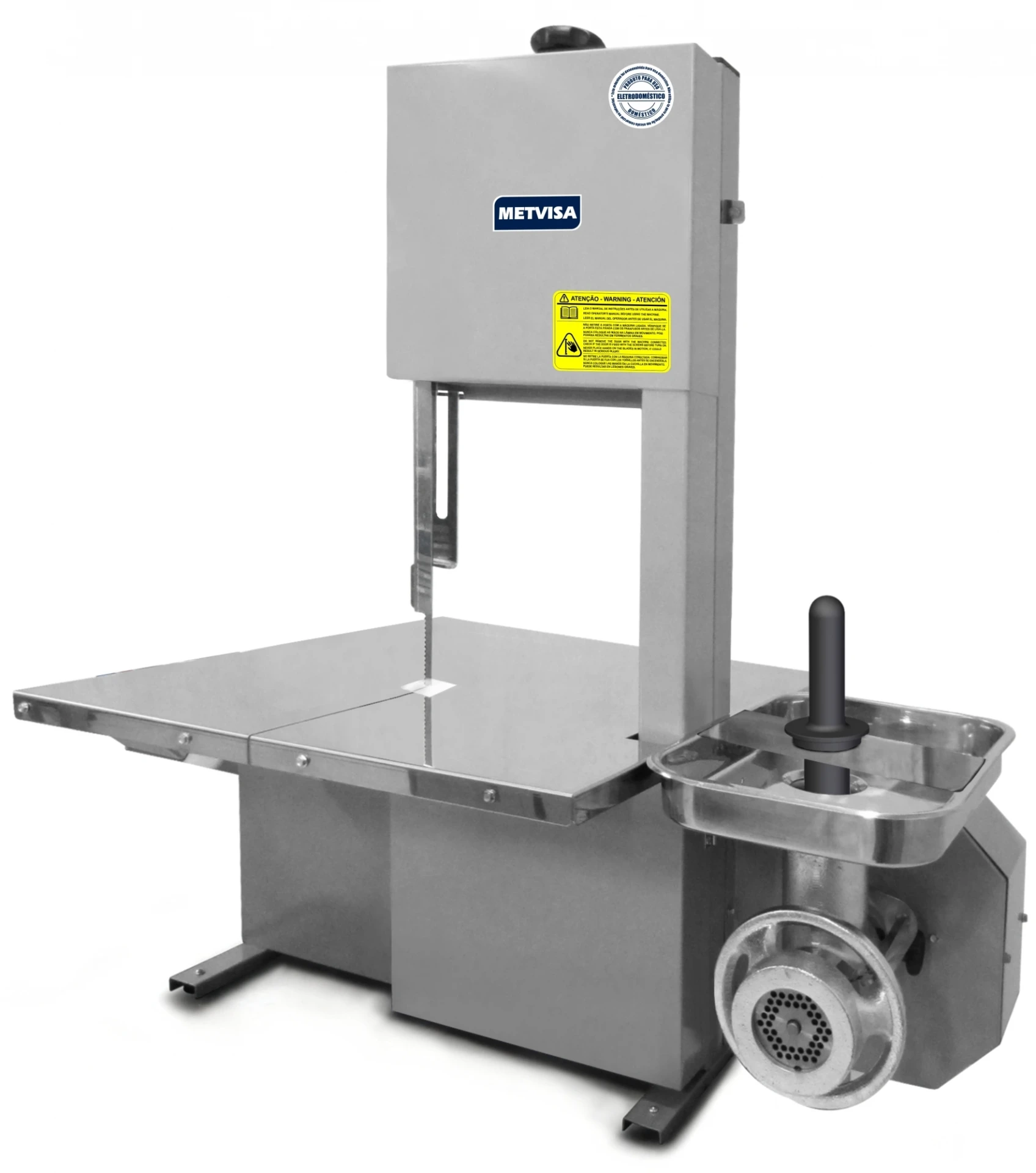 [1409] SIERRA CARNICERA DE MESA METVISA 1/2HP CON MOLINO DE CARNE
