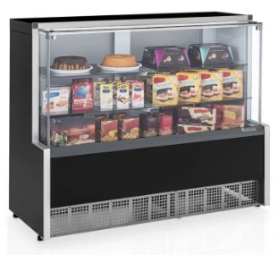 [1422] VITRINA NEUTRA GELOPAR MPNA-140R V/R 1,40MTS NEGRO