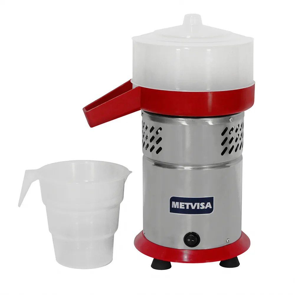 [1474] EXPRIMIDORA DE CITRICOS METVISA 1000W INOX/ROJO