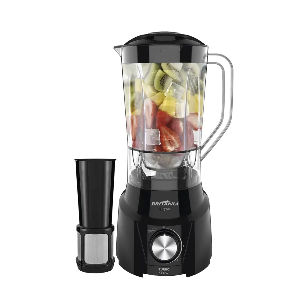 [1518] LICUADORA BRITANIA BLQ970 900W 4VEL NEGRO