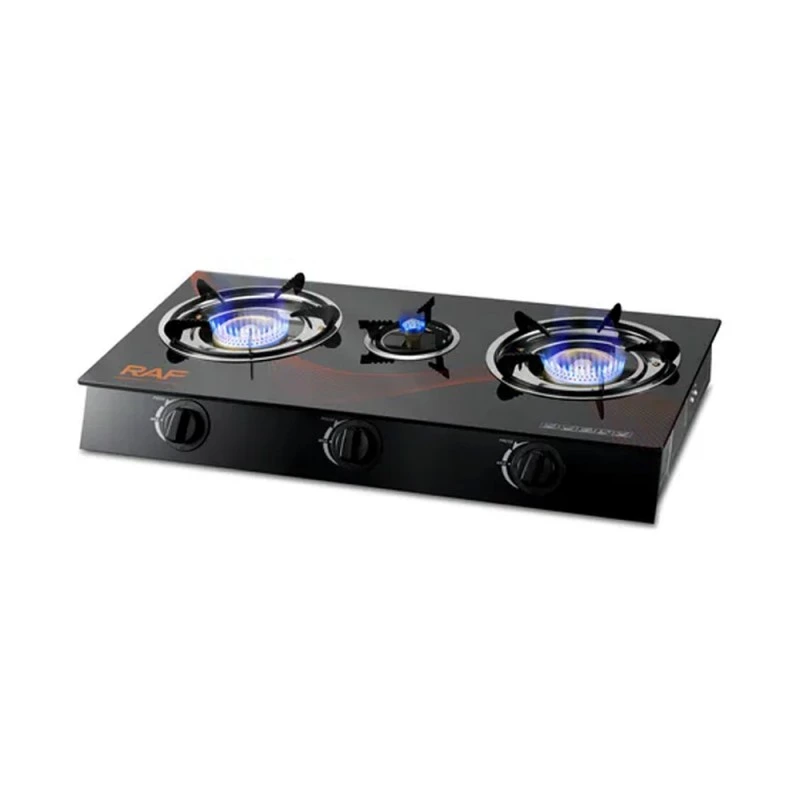 [1523] COCINA A GAS RAF 3H DE MESA VIDRIO TEMPLADO