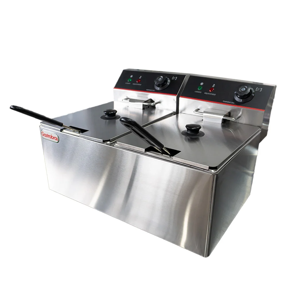 [1549] FREIDORA ELECTRICA GASTROBRAS 2 CUBAS 4L X2
