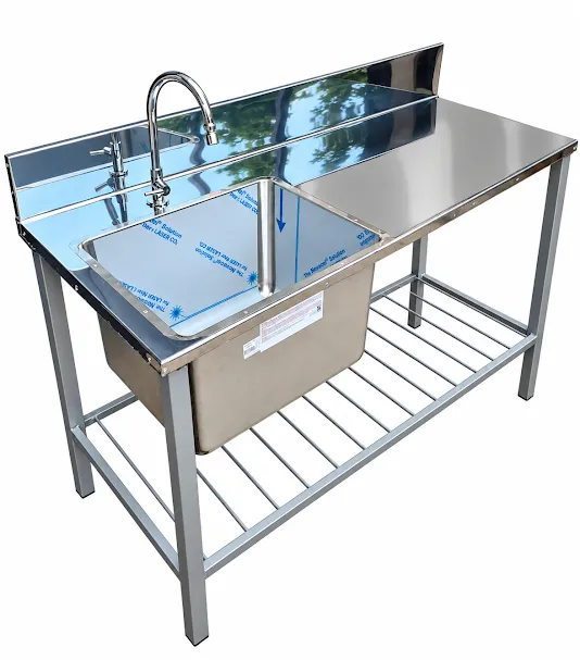 [1601] MESA BACHA 50X40 IZQUIERDA TRAMON LYM CON CANILLA, 150X60X90