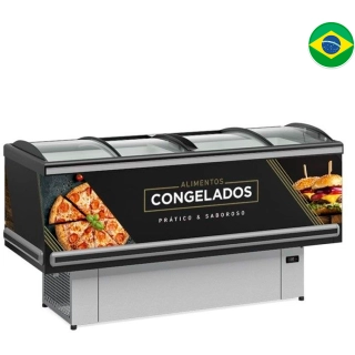 [1634] Isla para Congelados Gelopar Doble Acc 1.89MTS GESV-19 V/C Negro