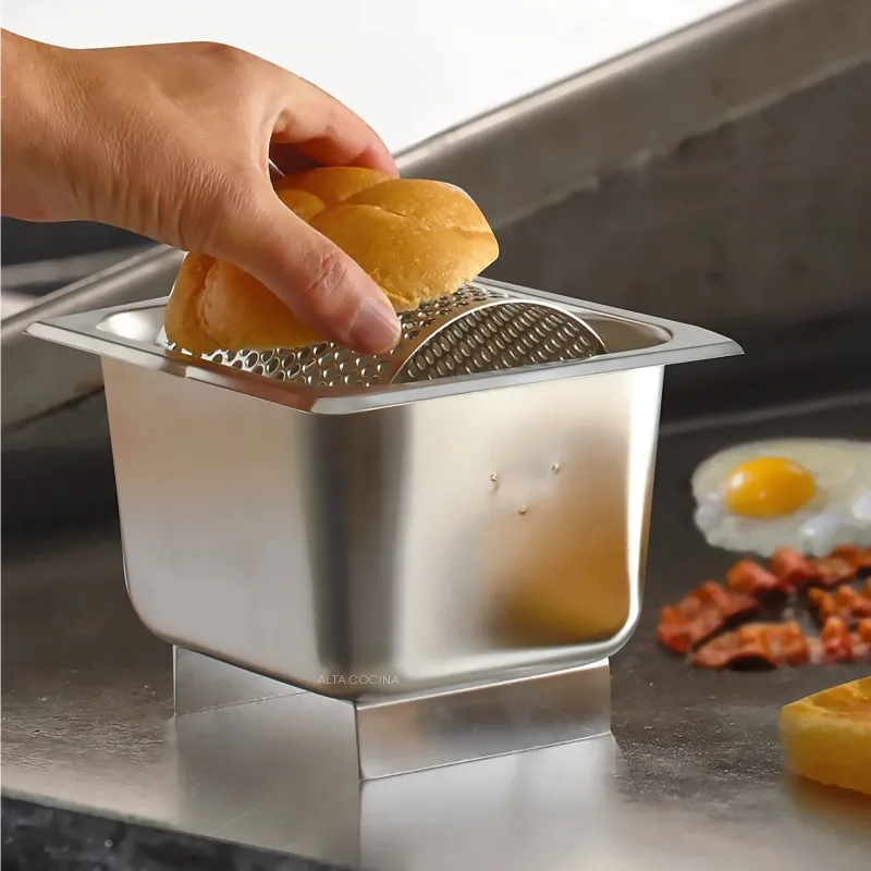 RODILLO PARA MANTEQUILLA EN ACERO INOX BANDEJA 1/6X10