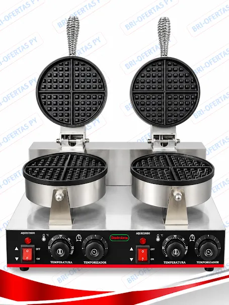 Maquina Waflera Doble Electrica GMWE-2A  Gastrobras