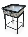 Plancha Hamburguesera 50X50 Quemador Saliente, con Base P.o
