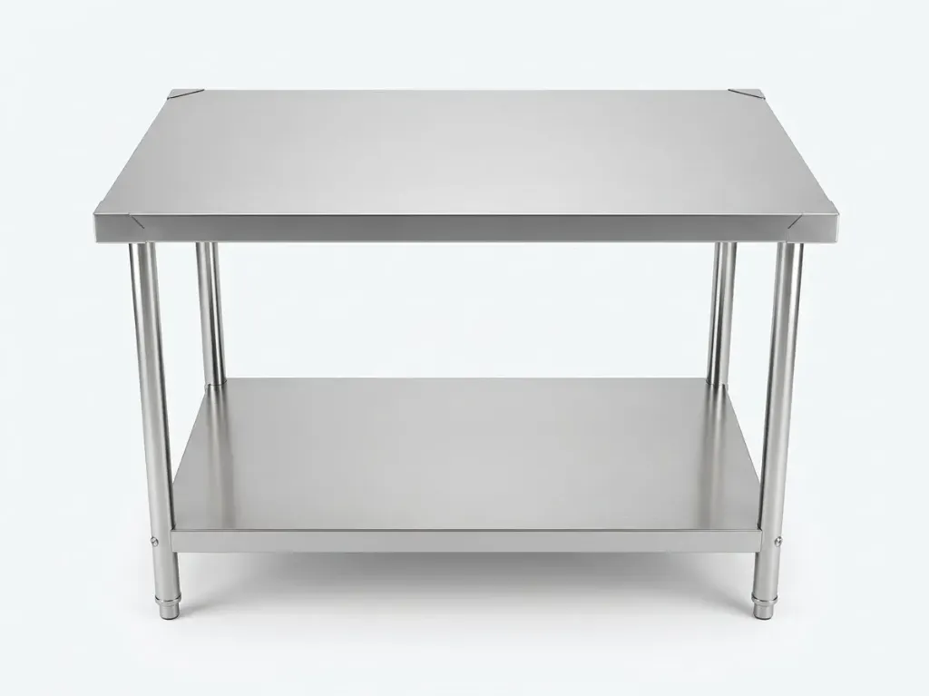 Mesa Central Inox 304 Gastrobras 2 Nivel 120X70X85